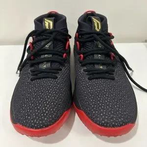Adidas Dame 4 YKWTII - Black/Scarlet and gold metallic color, size US 9.5 Adidas Dame 4 Colorways - 13 Styles main image 4